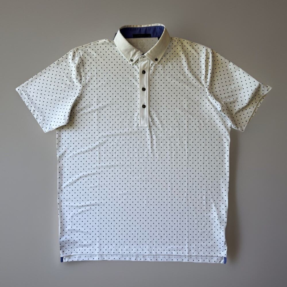 Greyson Polo Shirt L White Summer Lightweight Golf Tennis Sportswear New York